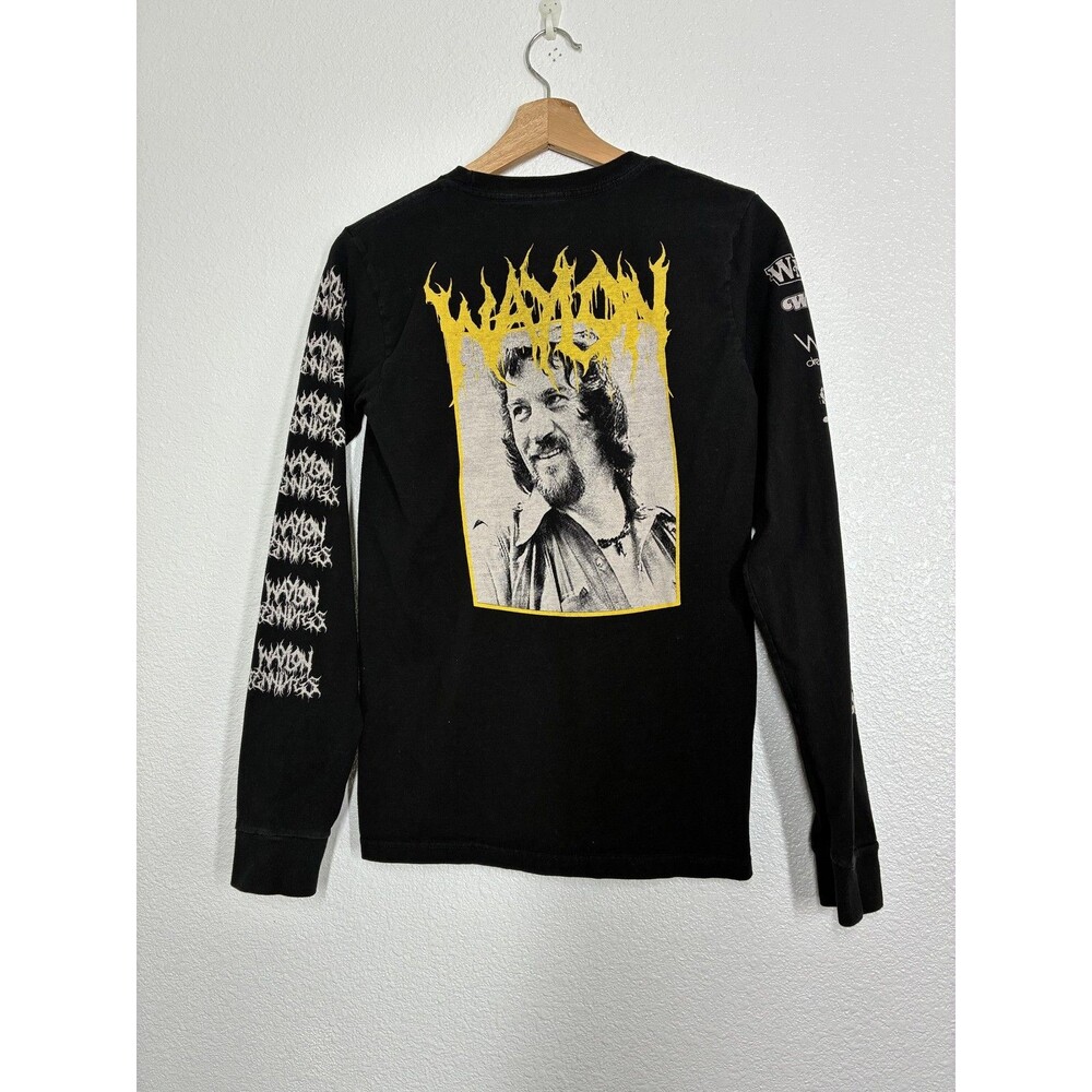 Waylon Jennings Shirt Mens XS Black Long Sleeve Graphic Tee Tultex Country Music - Picture 10 of 13